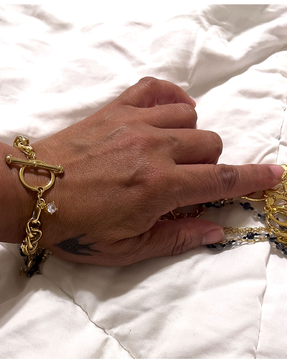 Andreas Wheat Chain Toggle Closure Bracelet - Syd + Pia NYC™