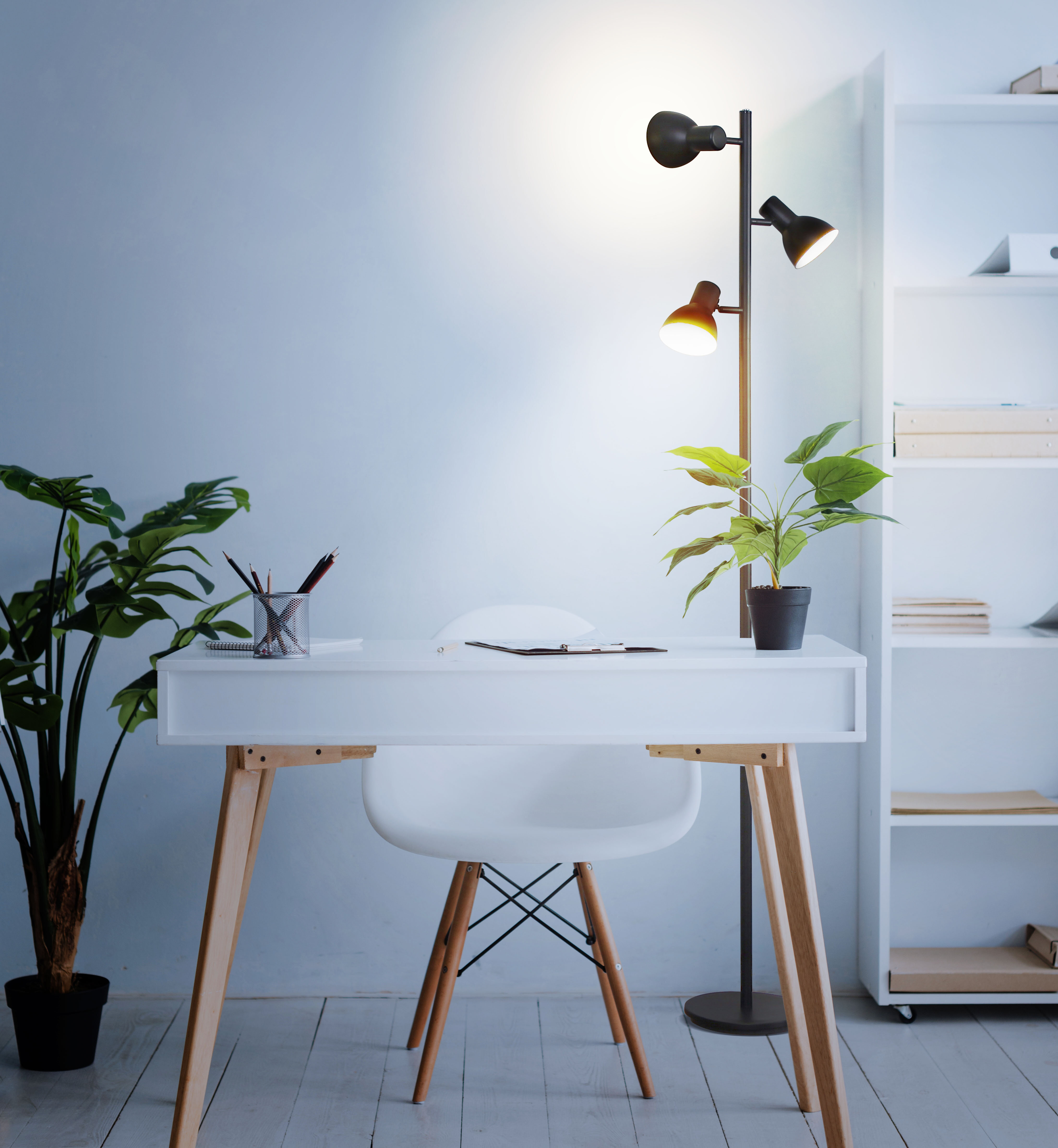 Ethan Led Tree Floor Lamp With Adjustable Heads