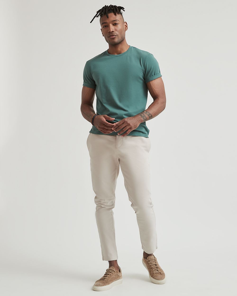 Short-Sleeve Crew-Neck Solid Tee