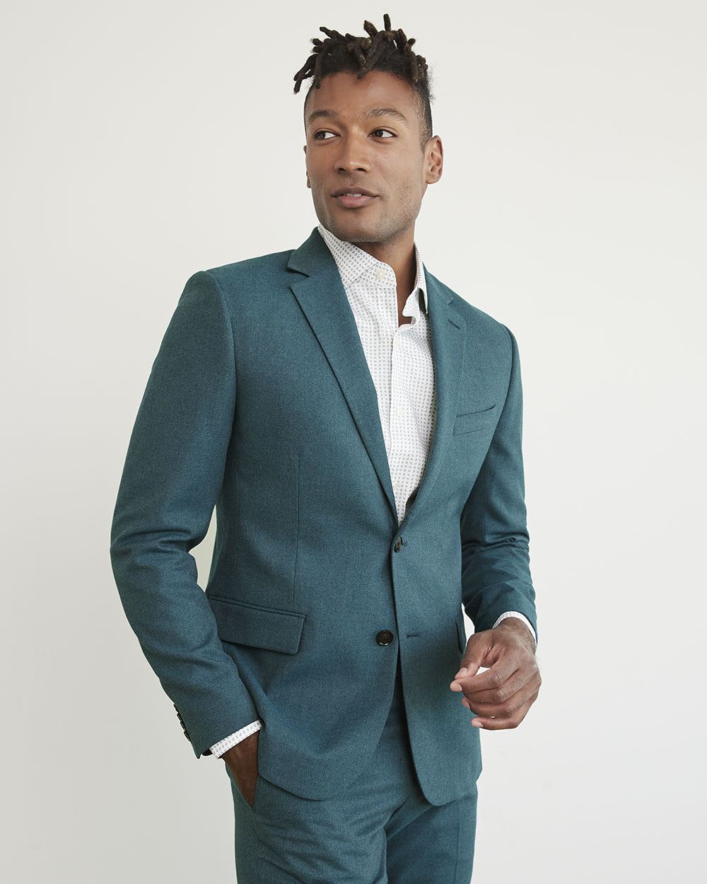 Slim-Fit Brushed Suit Blazer