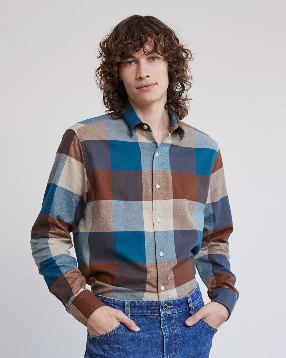 Regular-Fit Plaid Flannel Shirt