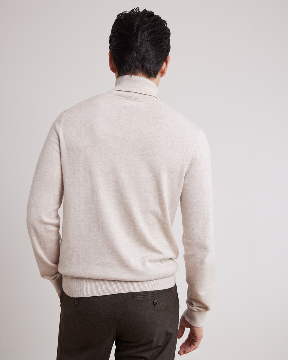 Basic Long-Sleeve Turtleneck Sweater