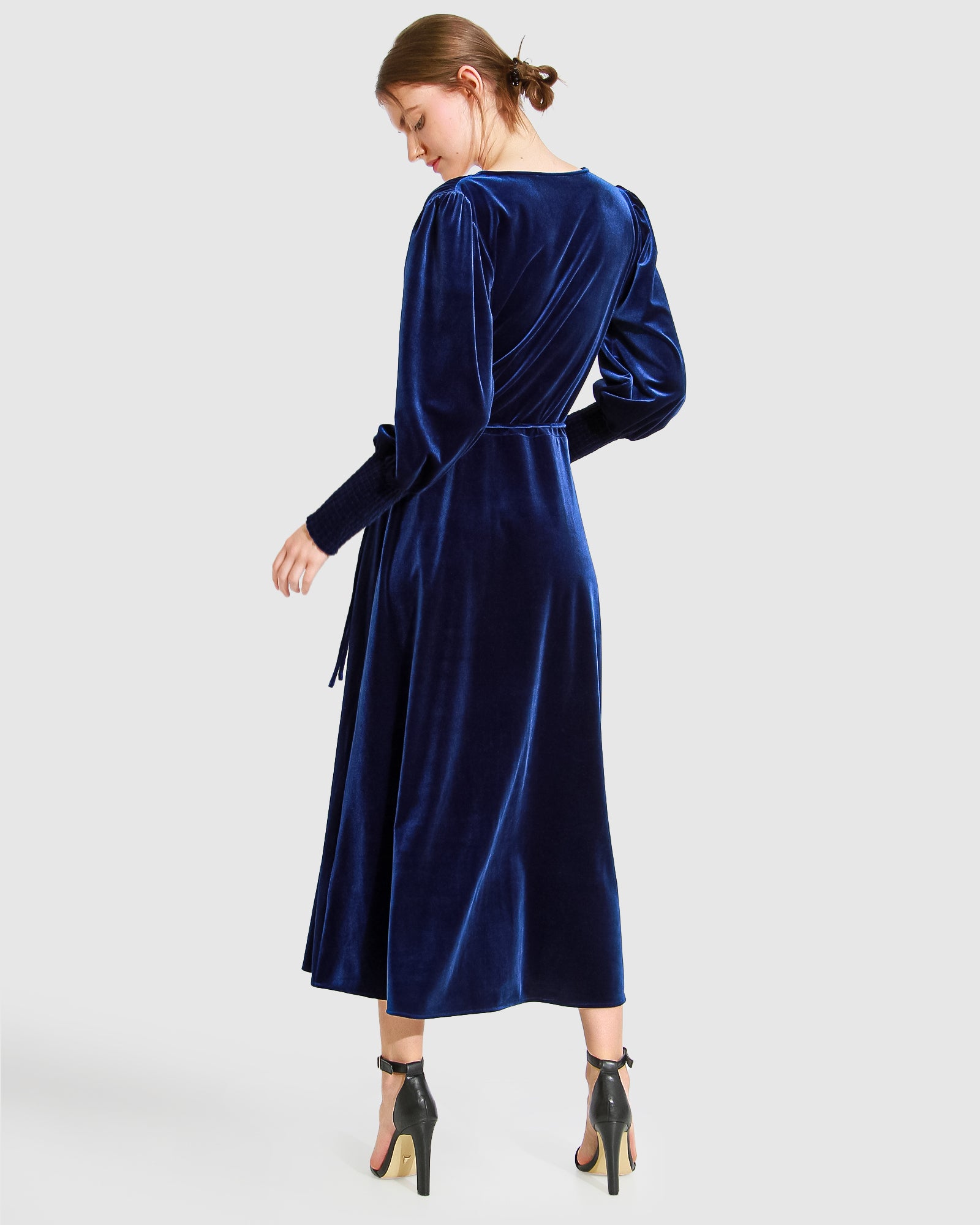 Belle & Bloom Current Mood Velvet Wrap Dress