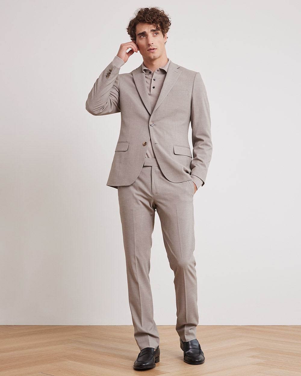 Long-Sleeve Merino-Wool Polo