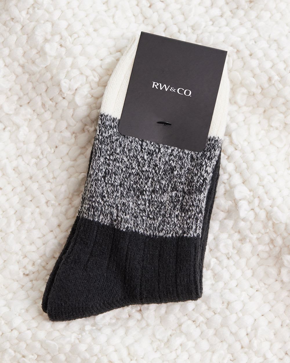 Colour-Blocked Super-Soft Socks