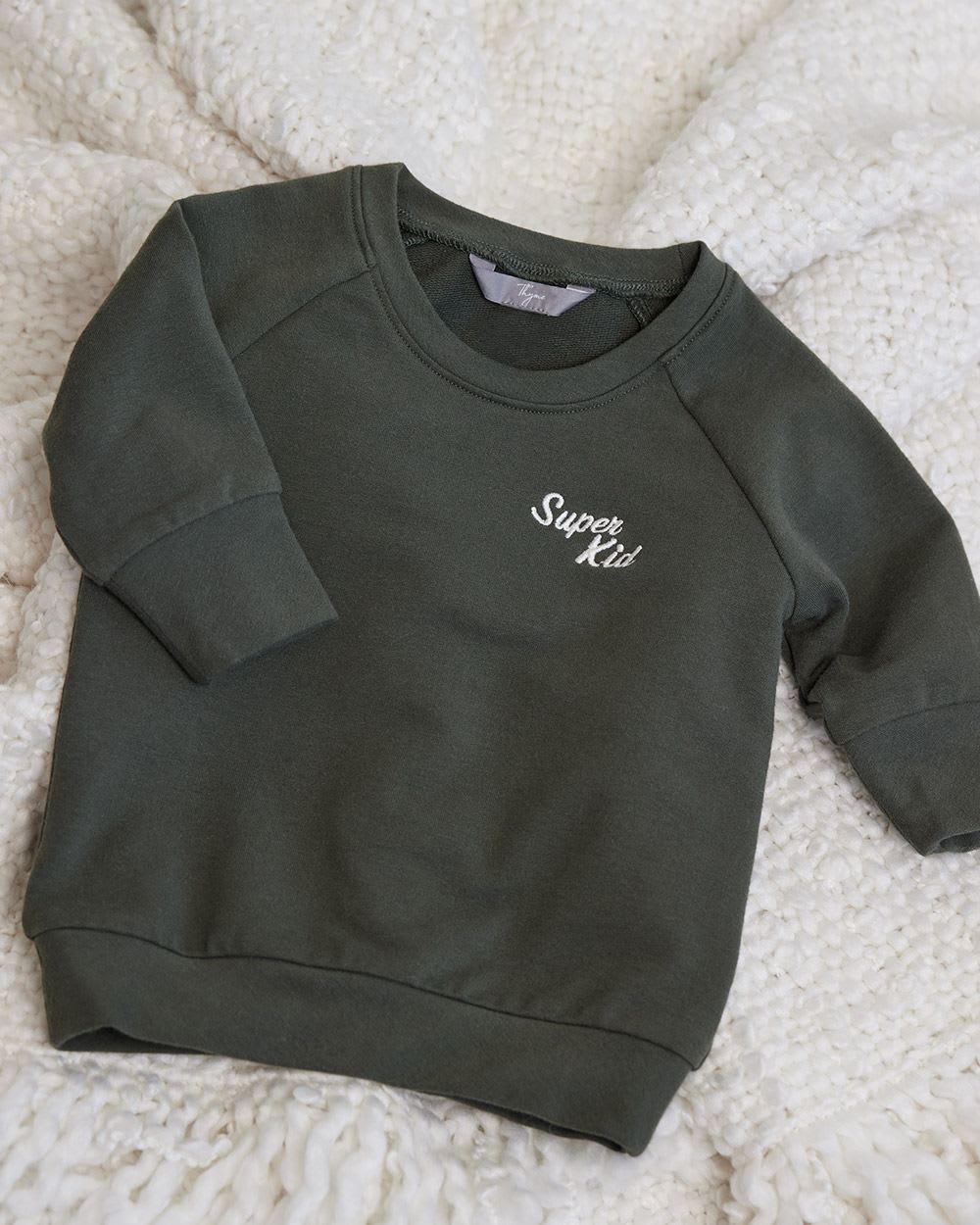 French Terry "Super Kid" Sweatshirt - Thyme Maternity