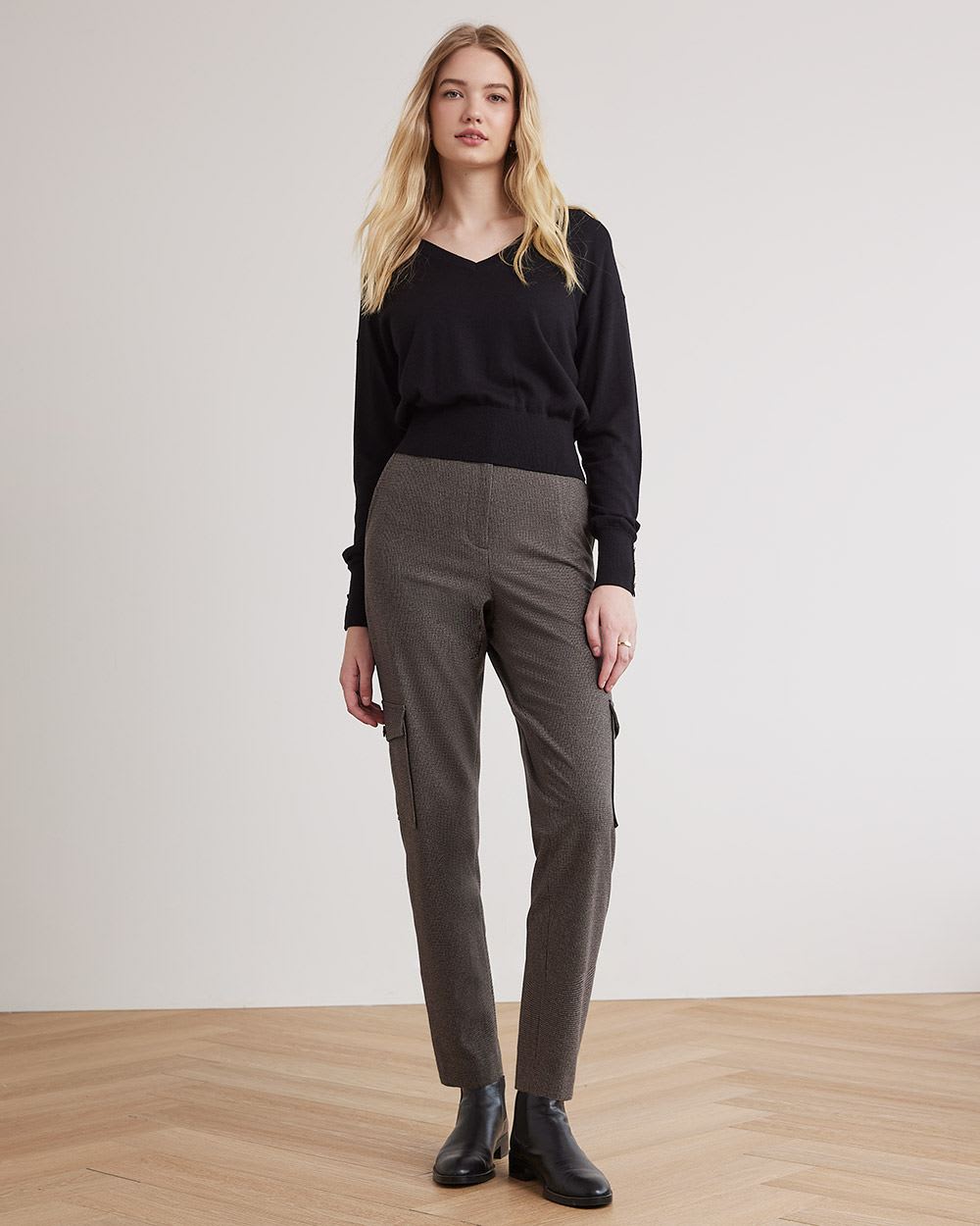 Long-Sleeve V-Neck Sweater