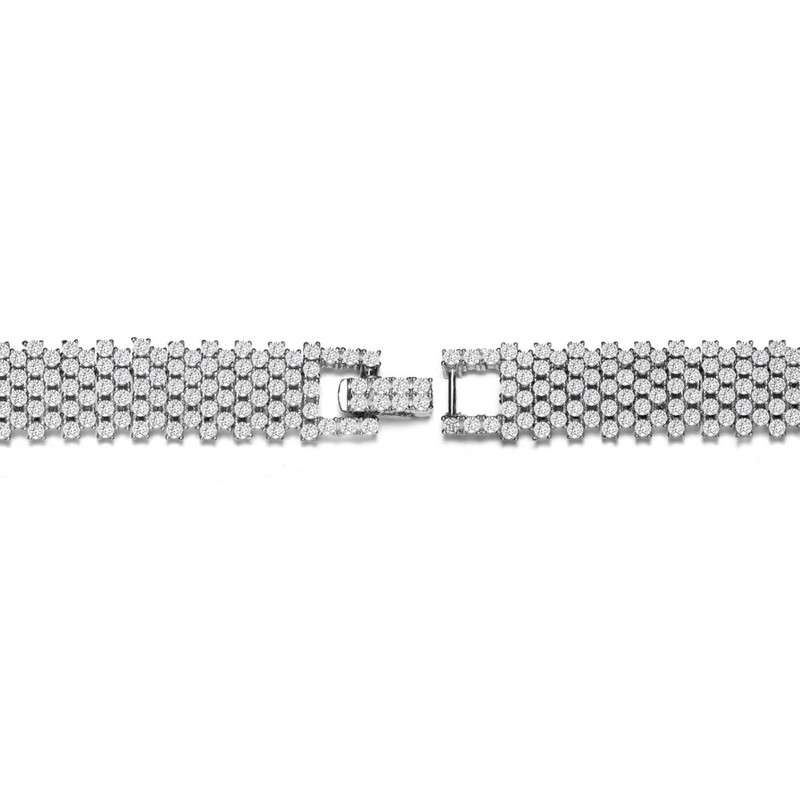 Sterling Silver with 3mm Coloured Cubic Zirconia Tennis Bracelet
