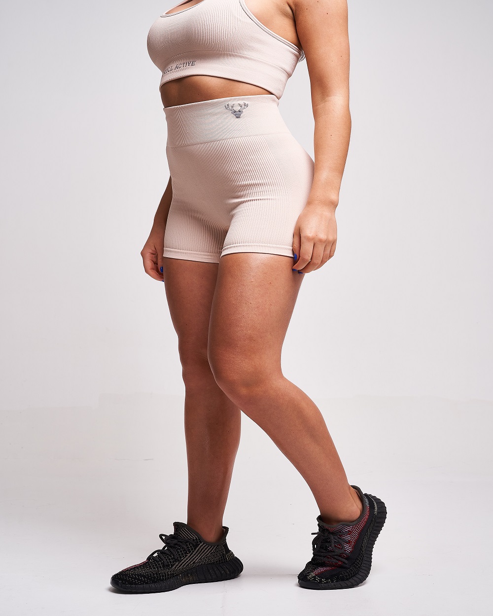 Twill Active - Kodel Recycled Rib Booty Shorts - Mink