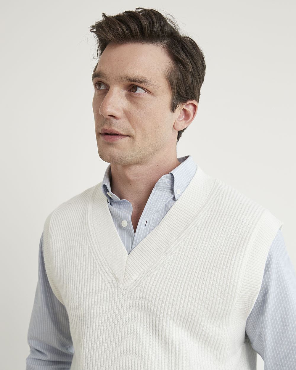 V-Neck Solid Sweater Vest