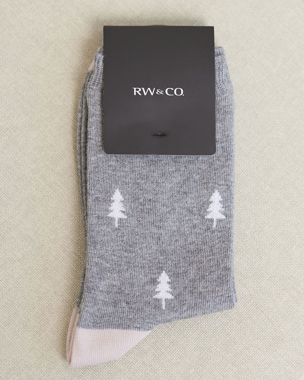 Cotton Socks with Christmas Trees