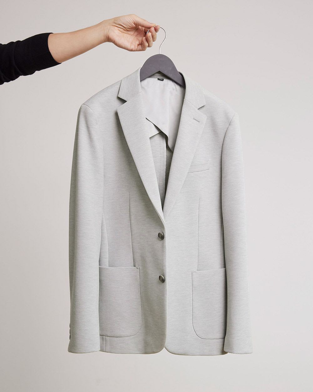 Slim-Fit Knit Blazer