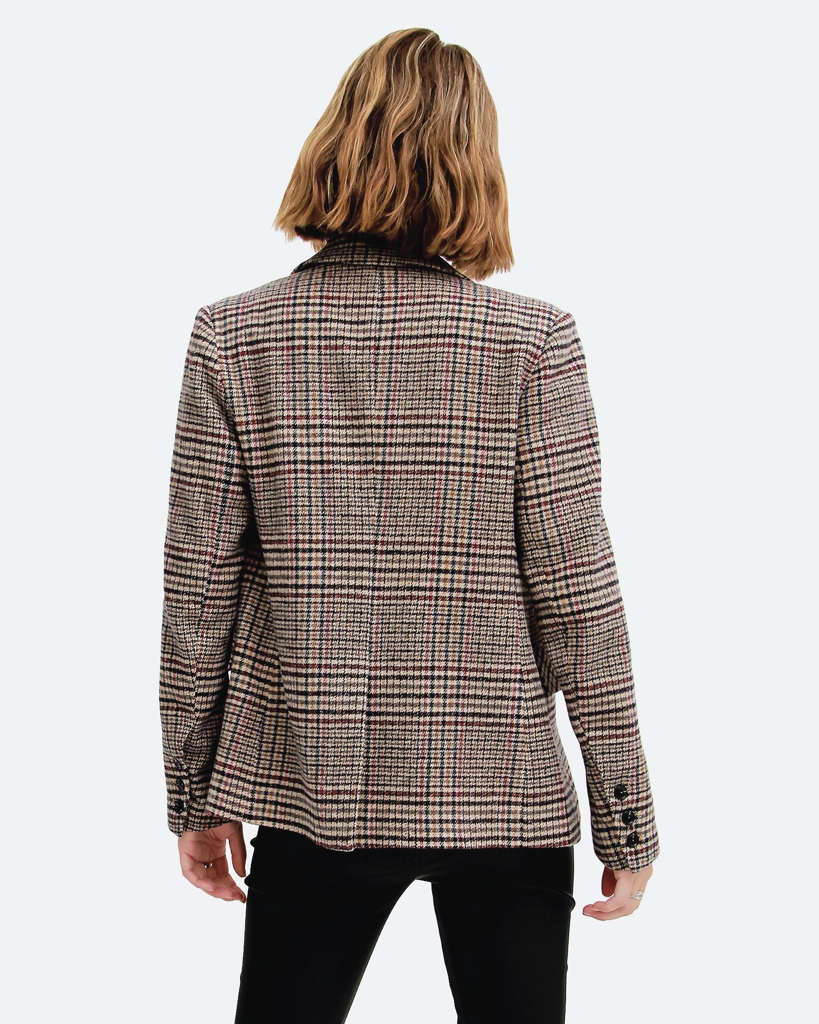 Belle & Bloom Piccadilly Wool Blend Plaid Blazer