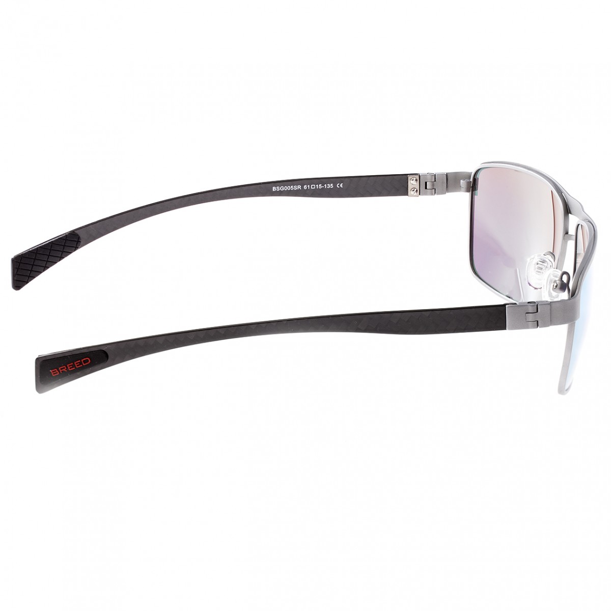 Breed - Taurus Titanium and Carbon Fiber Polarized Sunglasses - Silver/Gold