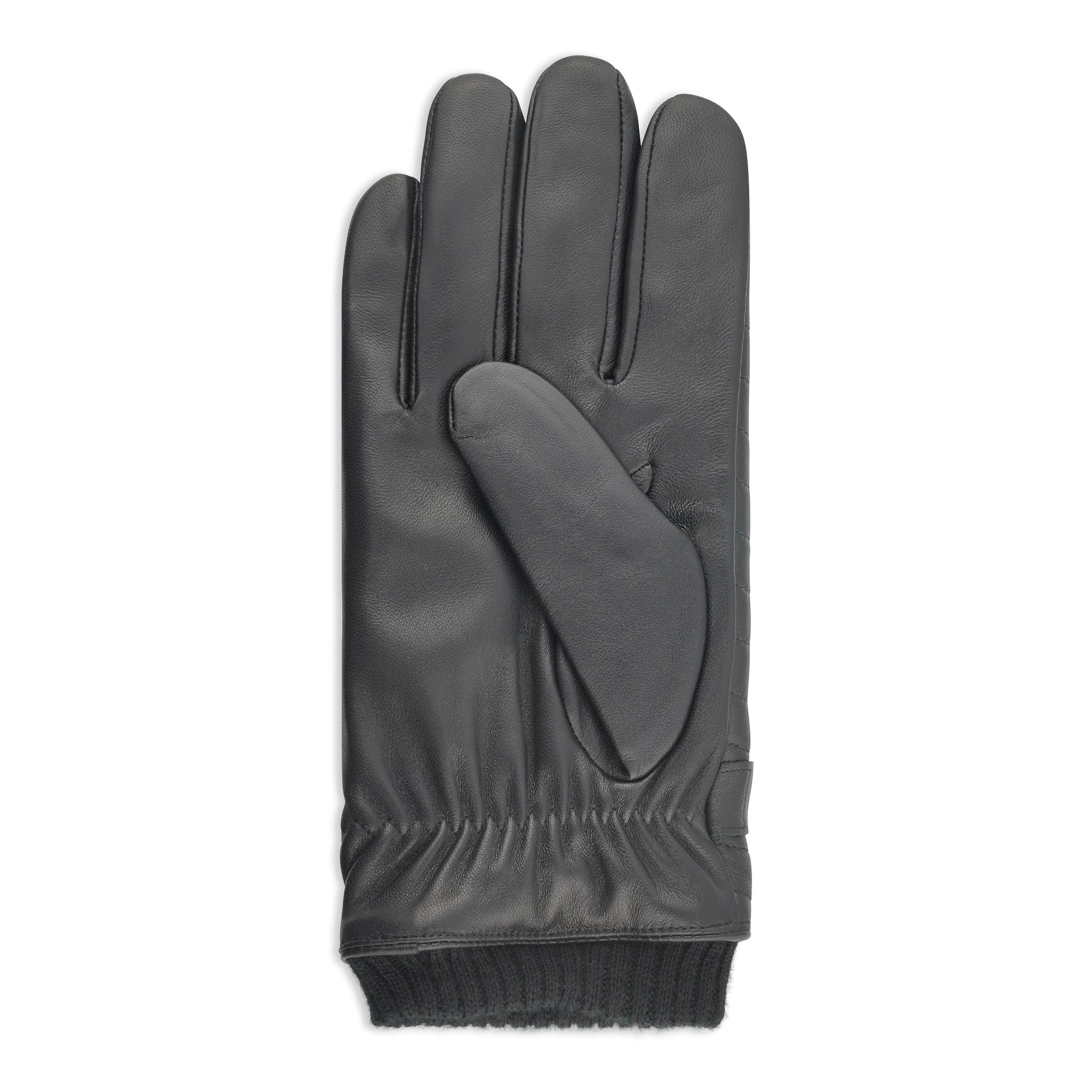 CR Men's - Leather Glove with Ribbed Detail