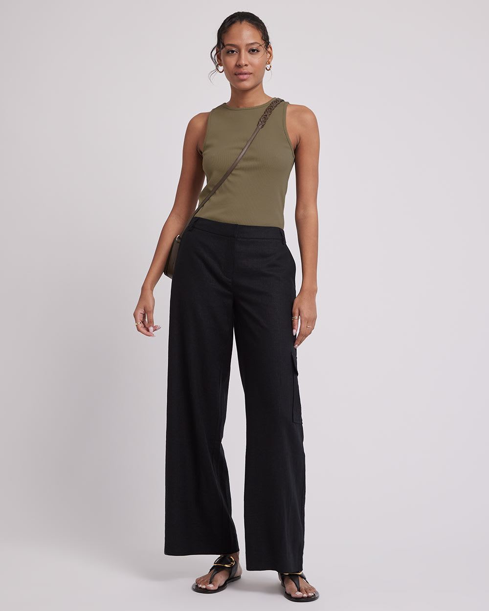 Crew-Neck Ribbed Cami