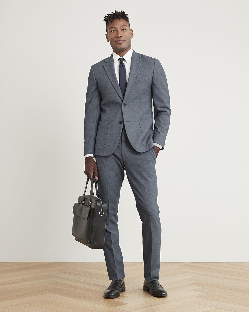 Slim-Fit Knit-Like Blazer