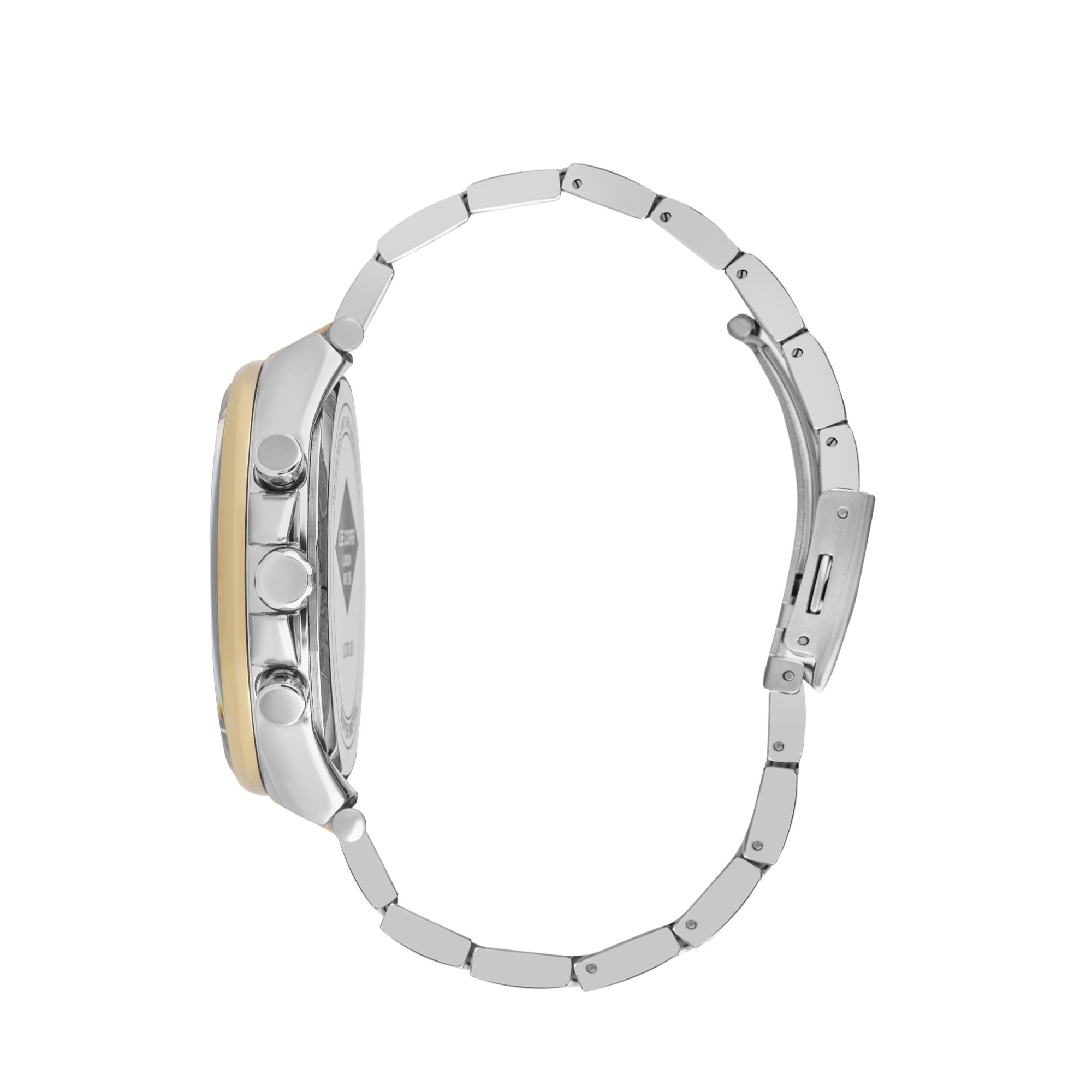 LEE COOPER-Men's Silver 45mm watch w/Black Dial