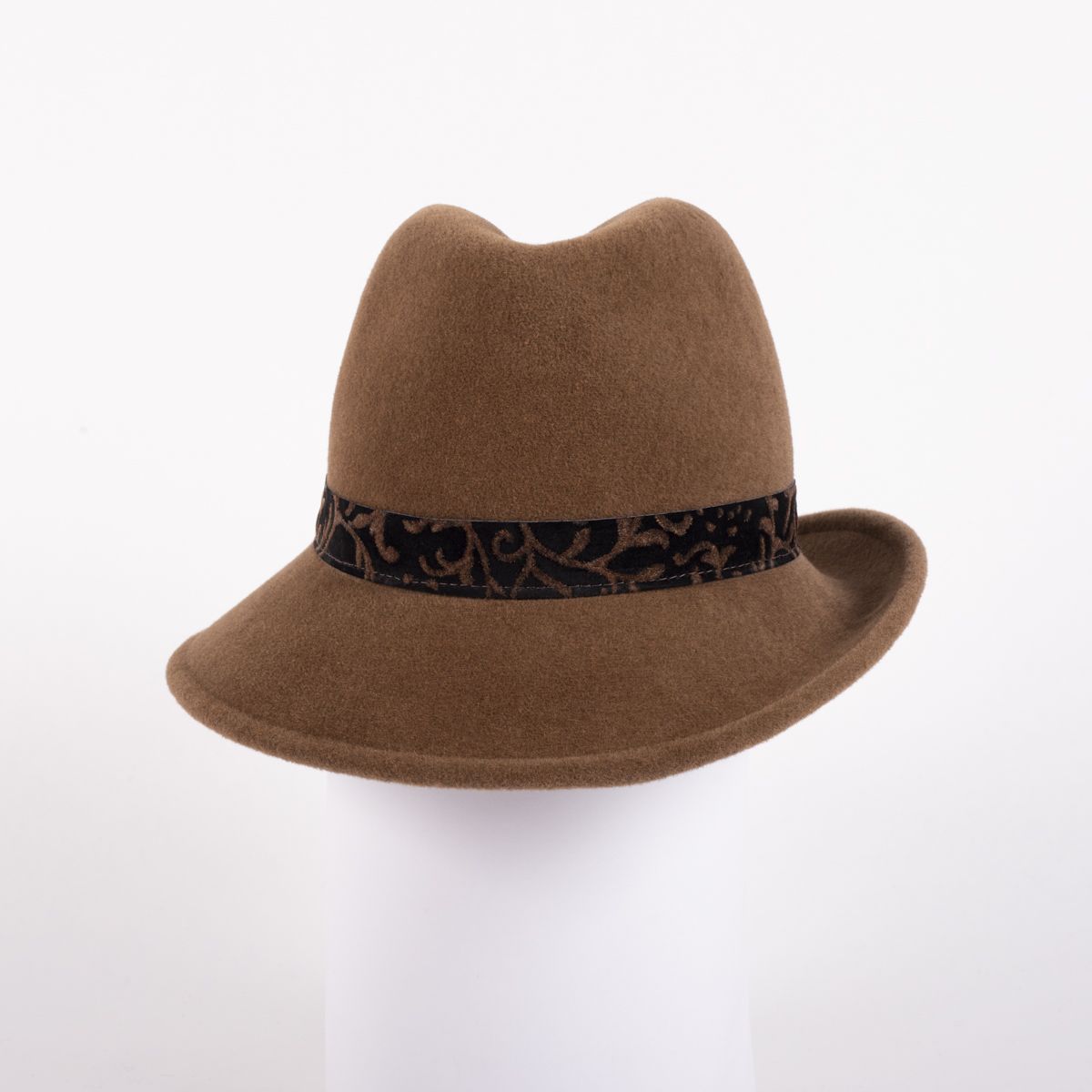 Canadian Hat 1918 - Foxie-Asymetric Fedora Hat With Paisley Leather Ribbon