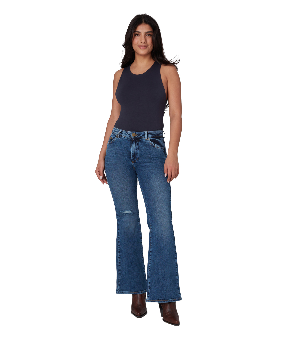Lola Jeans BRADLY-DIS Mid Rise Flare Jeans