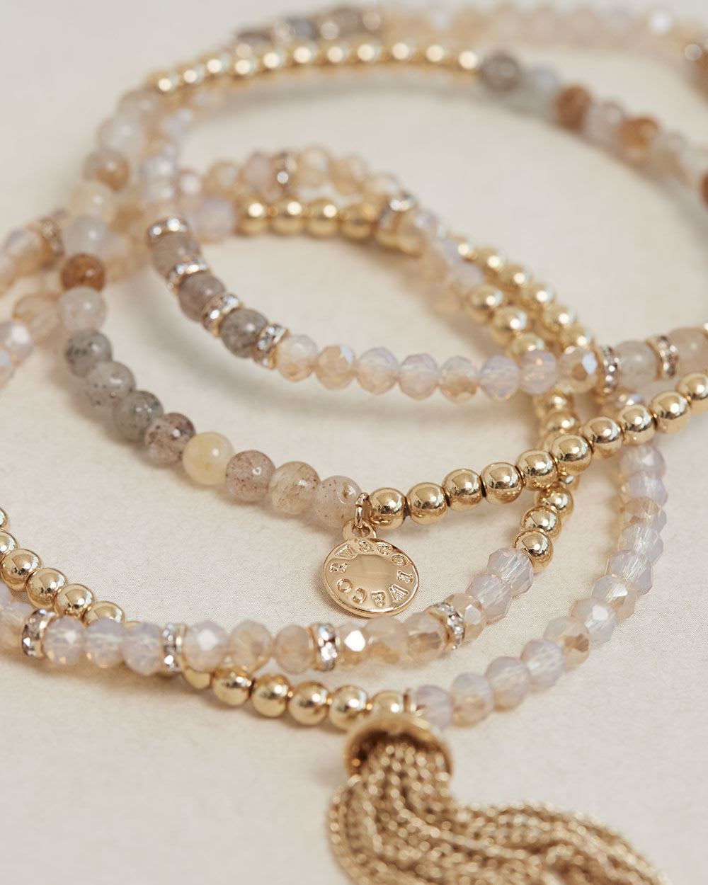 Beaded Elastic Bracelets, Multi-Pack