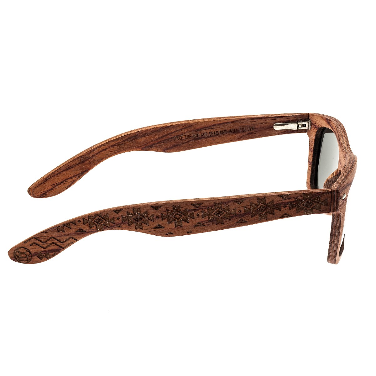 Earth Wood - Maya Polarized Sunglasses - Ebony/Blue