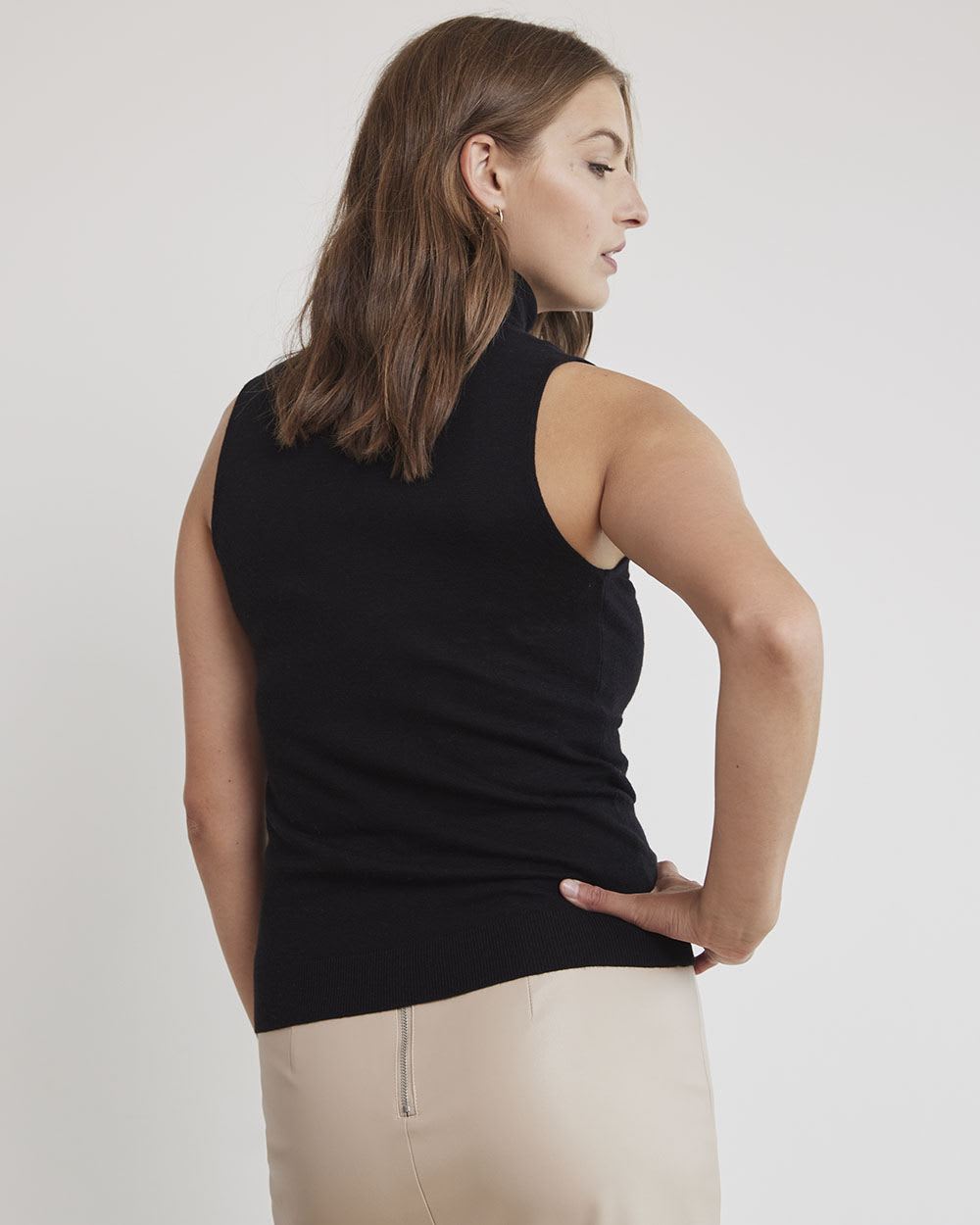 Sleeveless Turtleneck Sweater