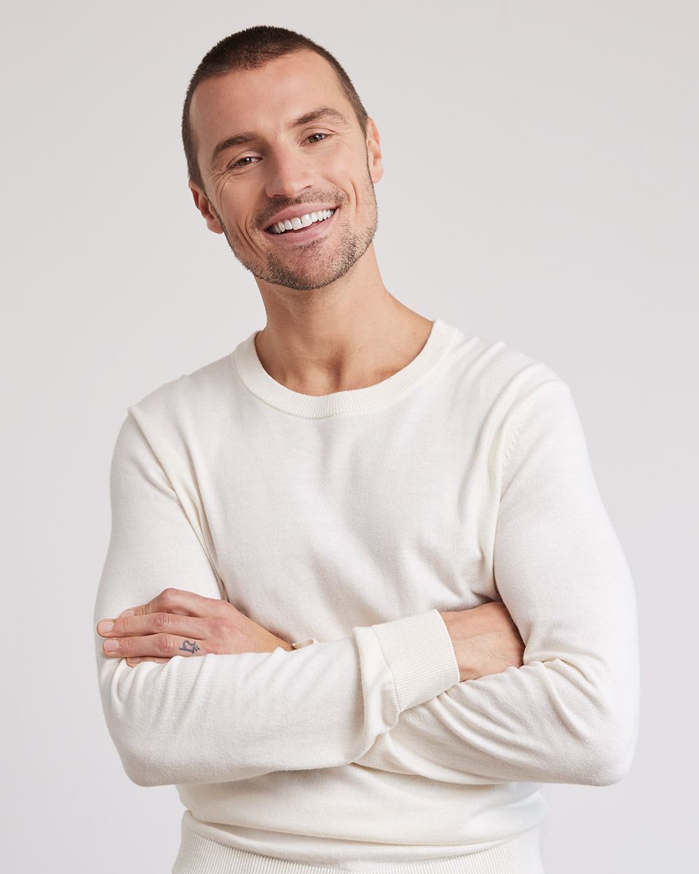 Solid Crew-Neck Sweater