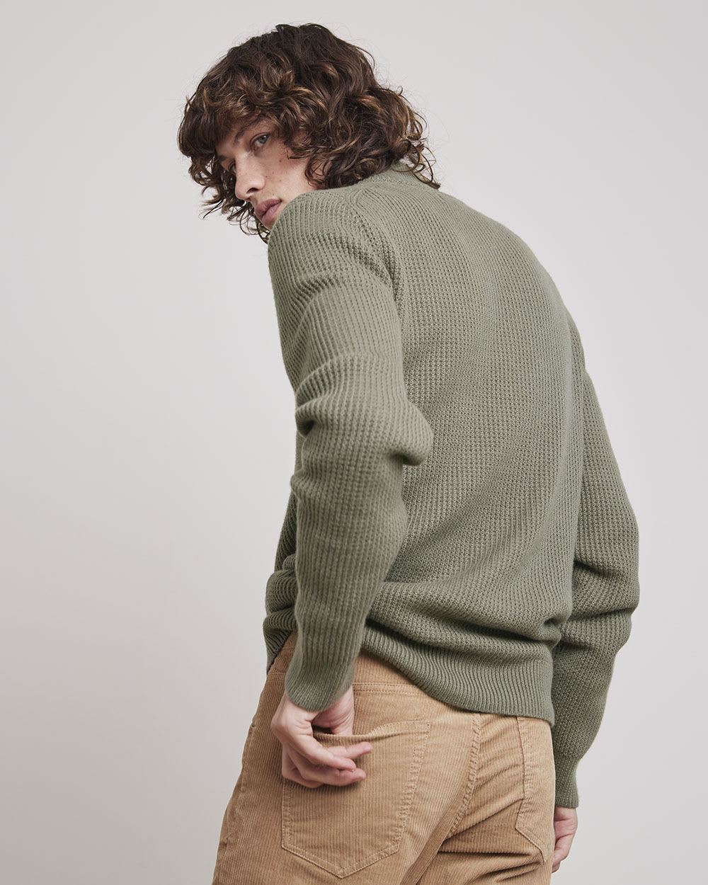 Mock-Neck Sweater with Half-Zip