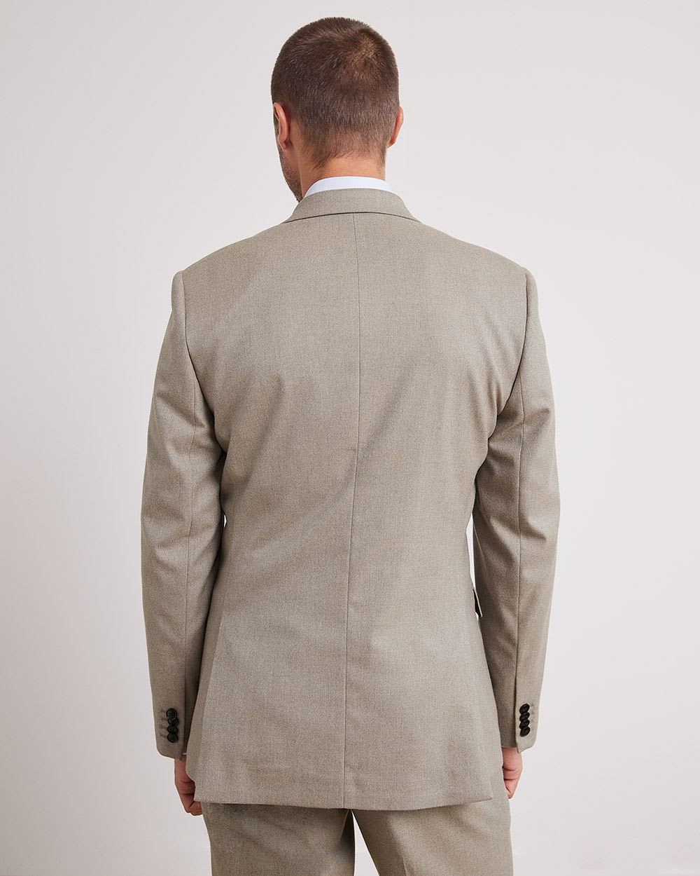 Tailored-Fit Brushed Suit Blazer