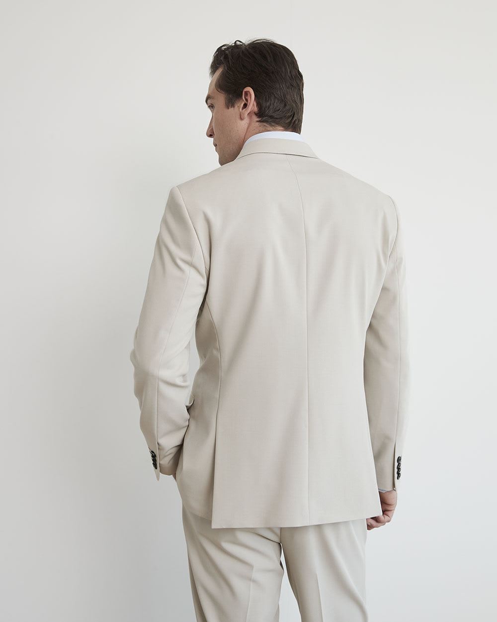 Tailored-Fit Double-Breasted Suit Blazer