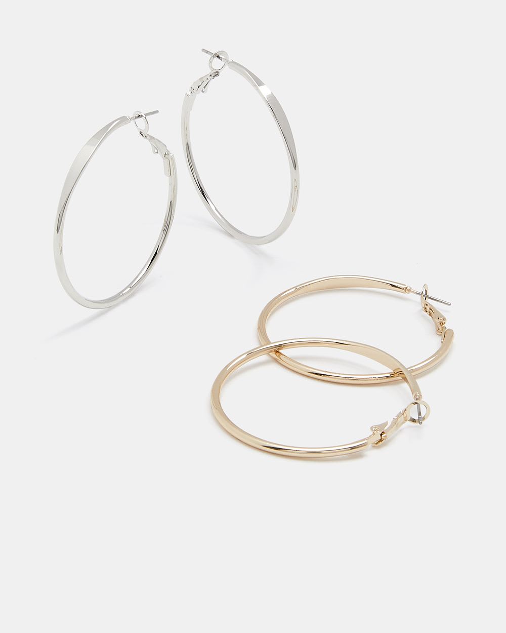 Basic Hoop Earrings - 2 Pairs