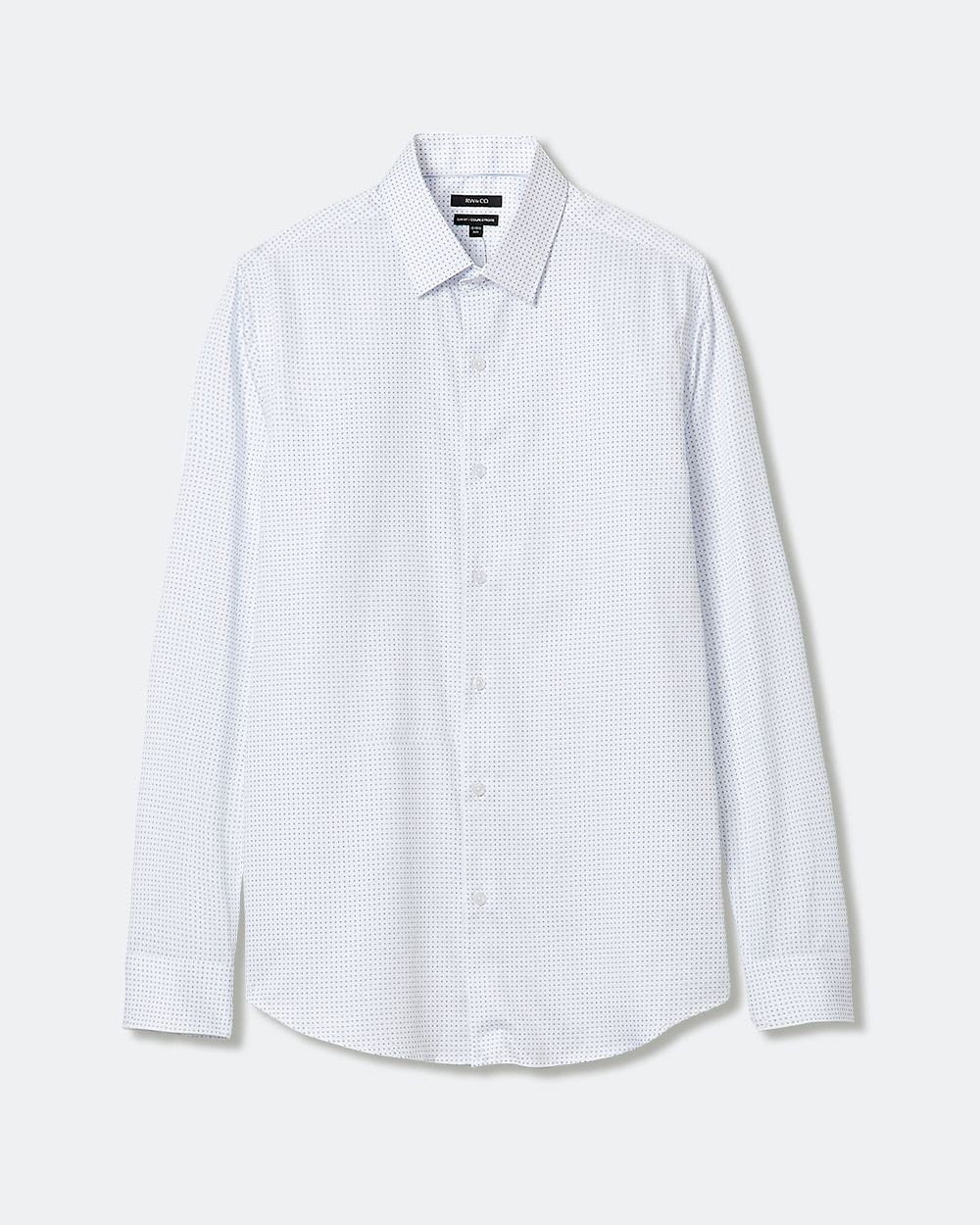 Slim Fit Micro Geometric Print Dress Shirt