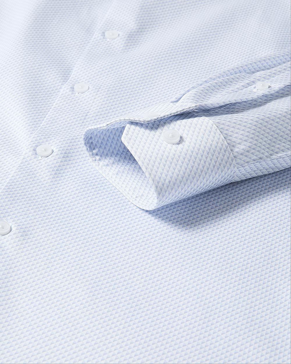 Tailored-Fit Dress Shirt with Tiny Psychedelic Pattern
