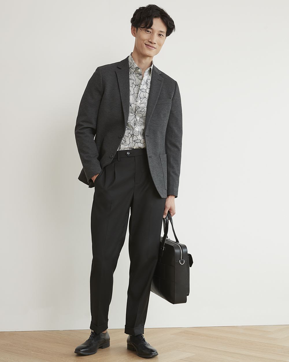 Slim-Fit Knit Blazer