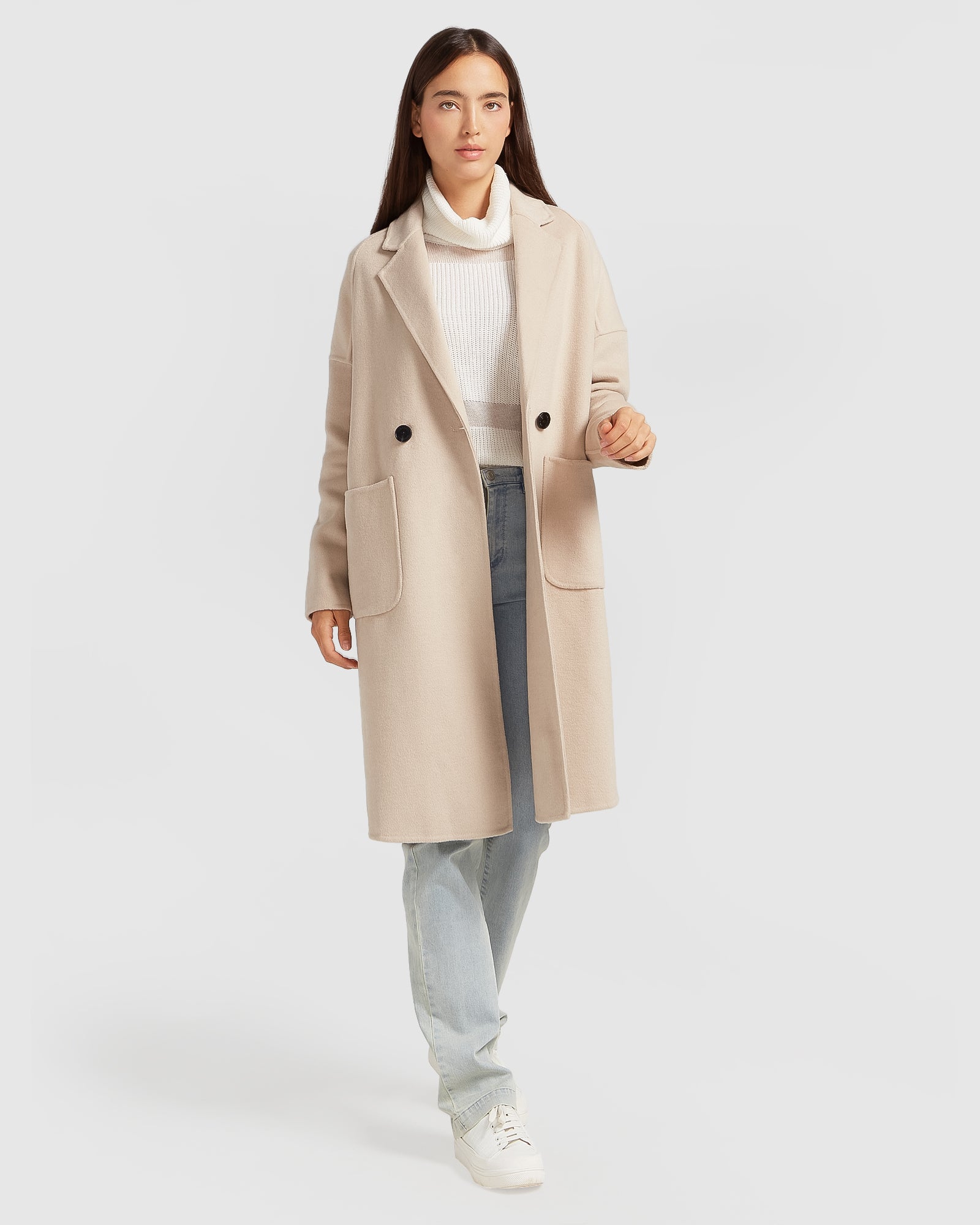 Belle & Bloom Publisher Double Breasted Wool Blend Coat