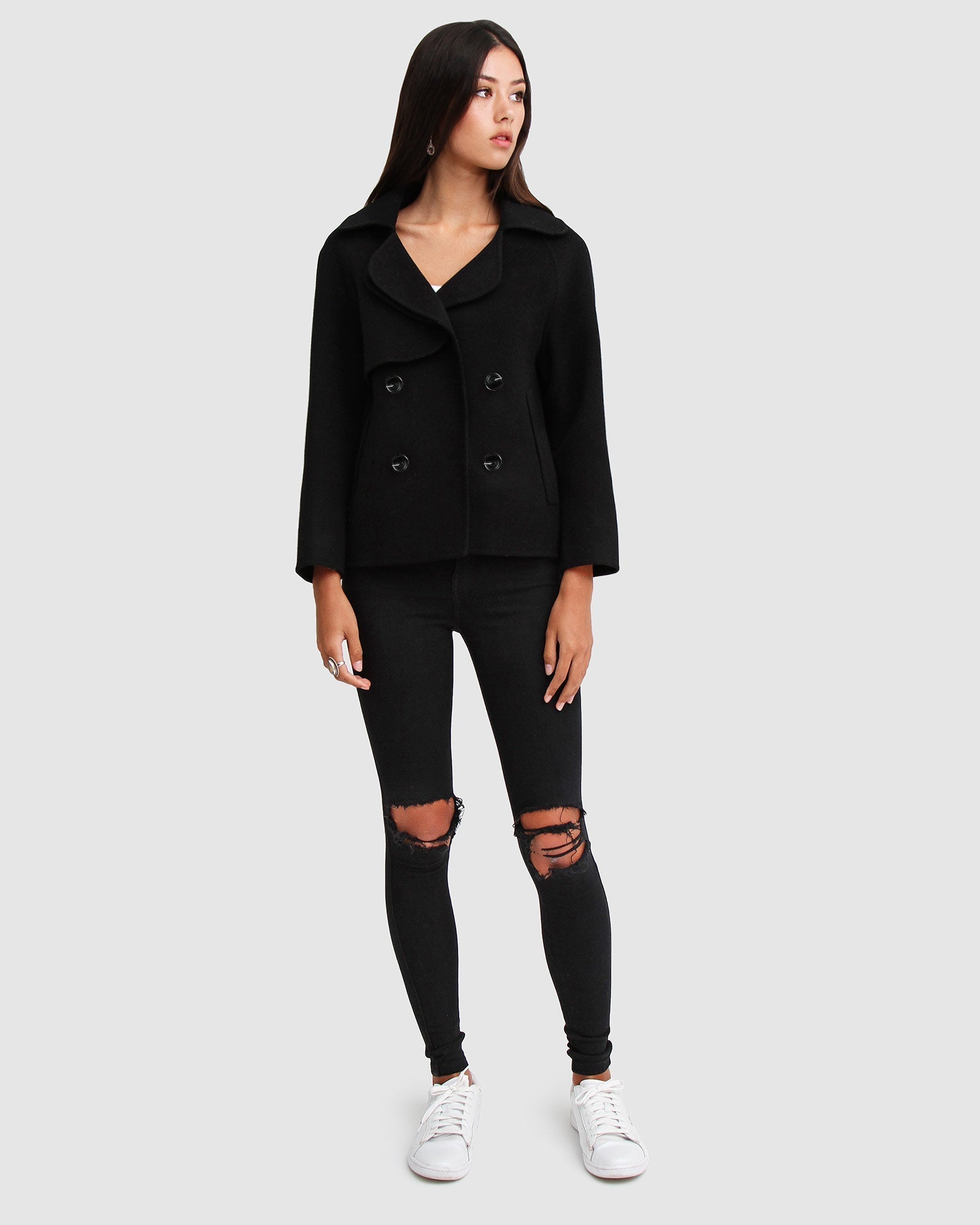 Belle & Bloom I'm Yours Wool Blend Peacoat