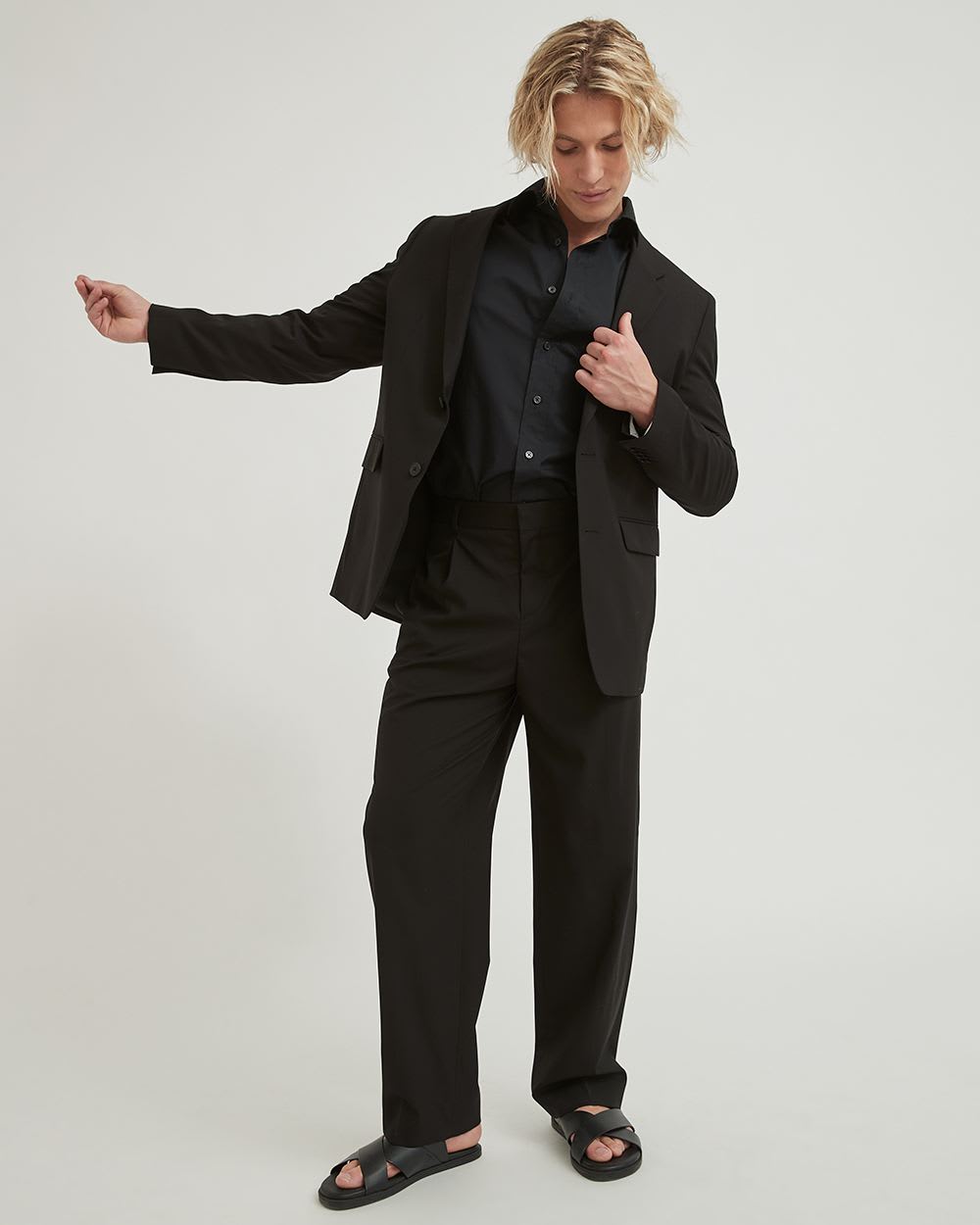 Gender-Neutral Pleated Leg Suit Pant - 29.5"