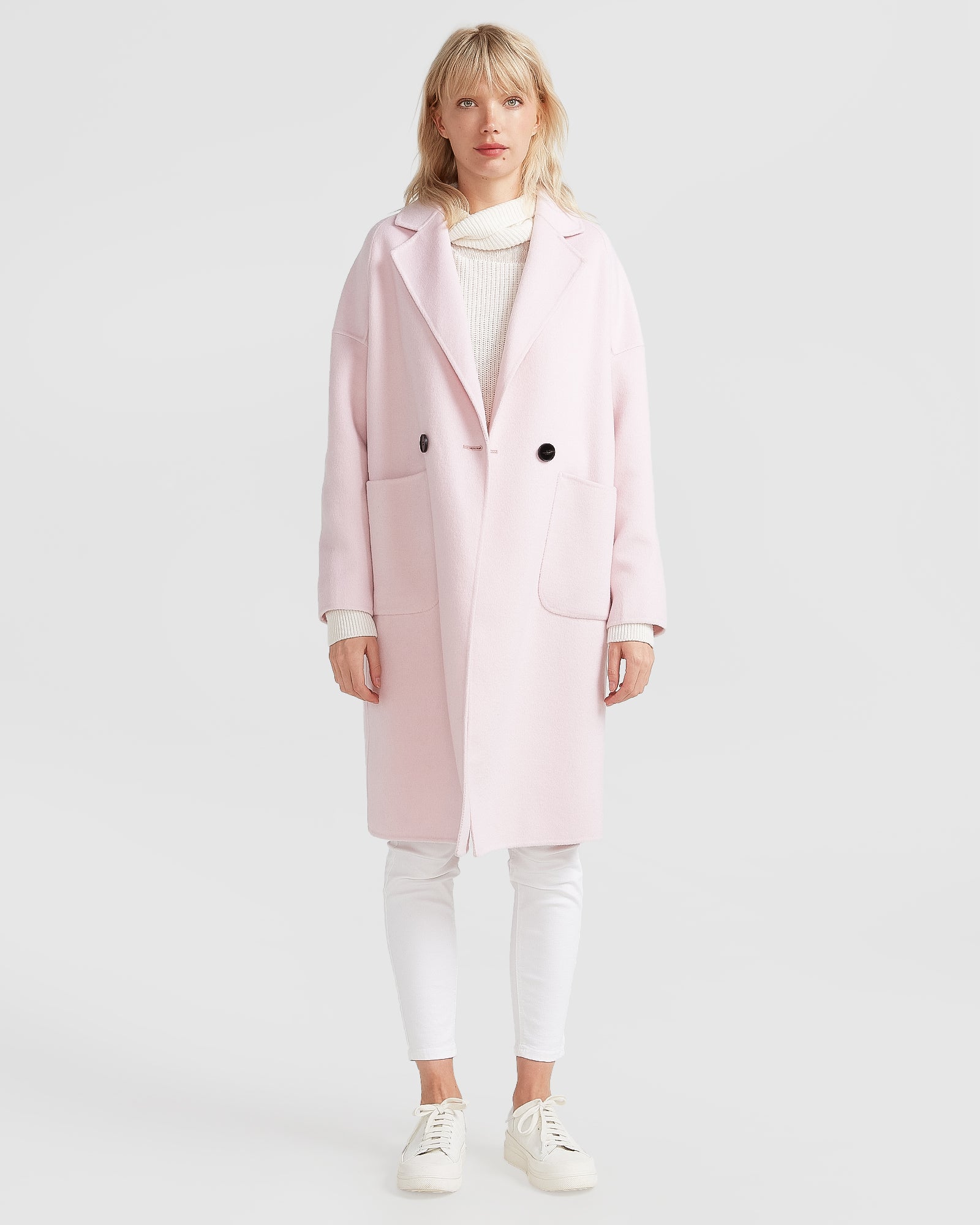 Belle & Bloom Publisher Double Breasted Wool Blend Coat