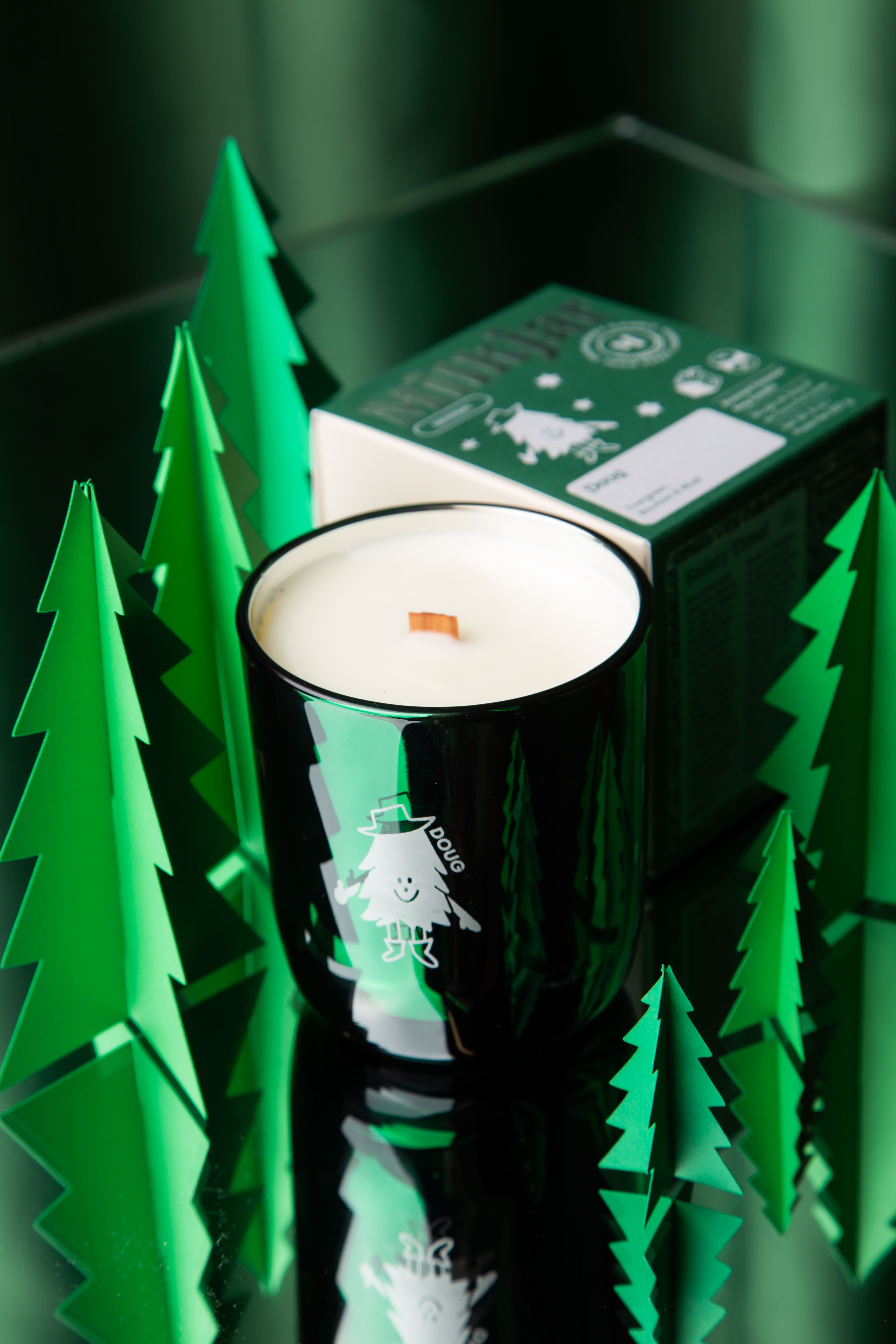 Milk Jar Doug Candle | Evergreen, Bourbon & Musk 8oz