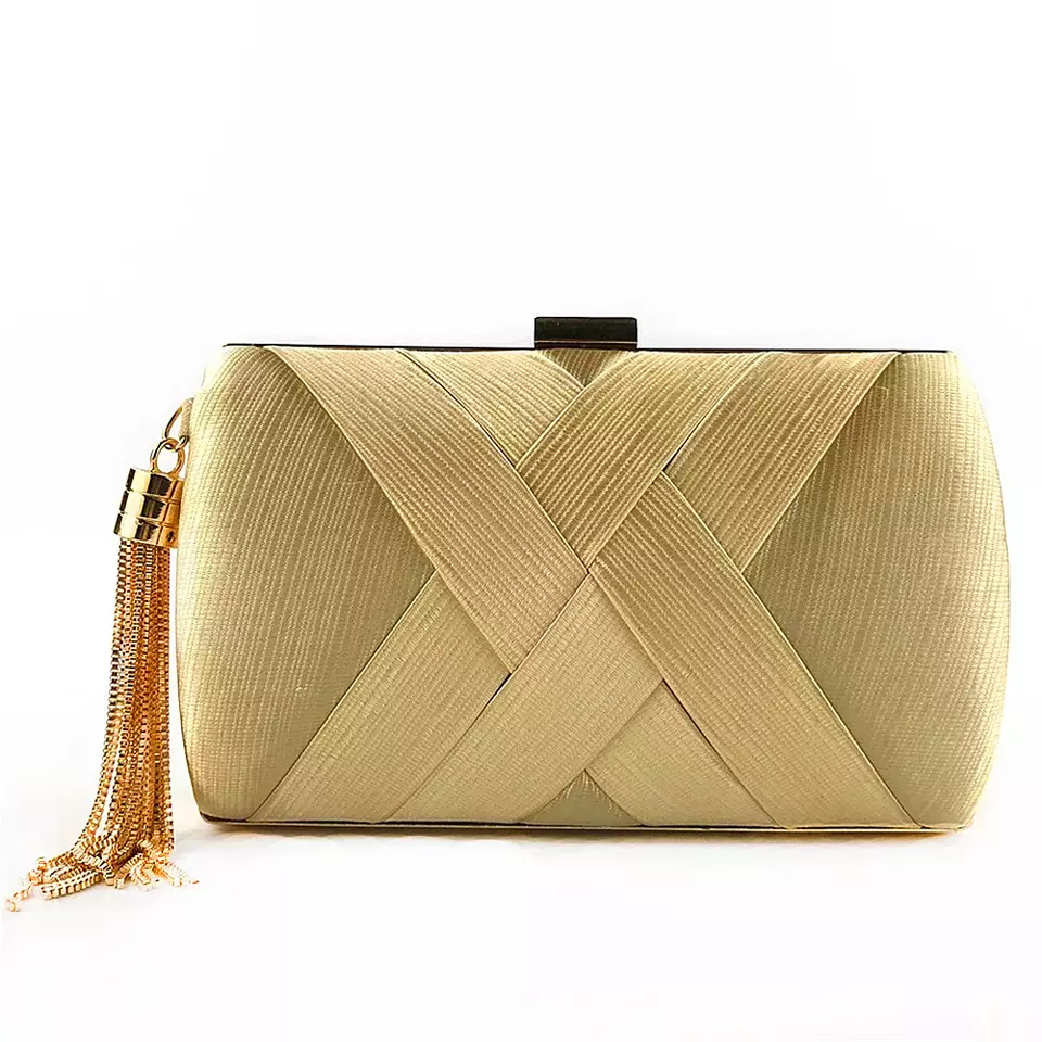 Goldtone Classic Crossover Clutch in Gold - Don't AsK
