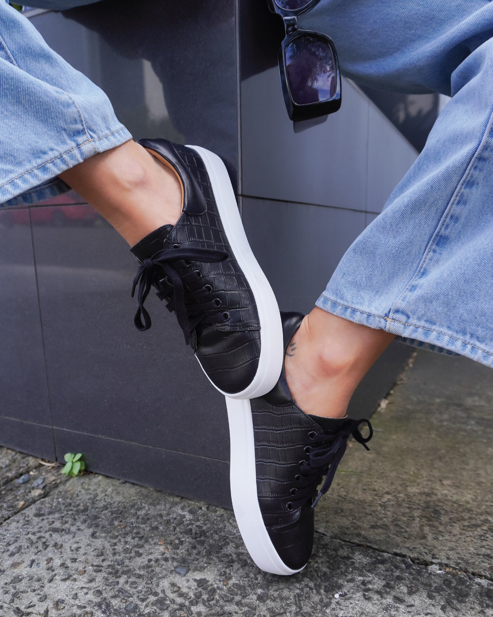 Belle & Bloom Just A Dream Croc Leather Sneaker