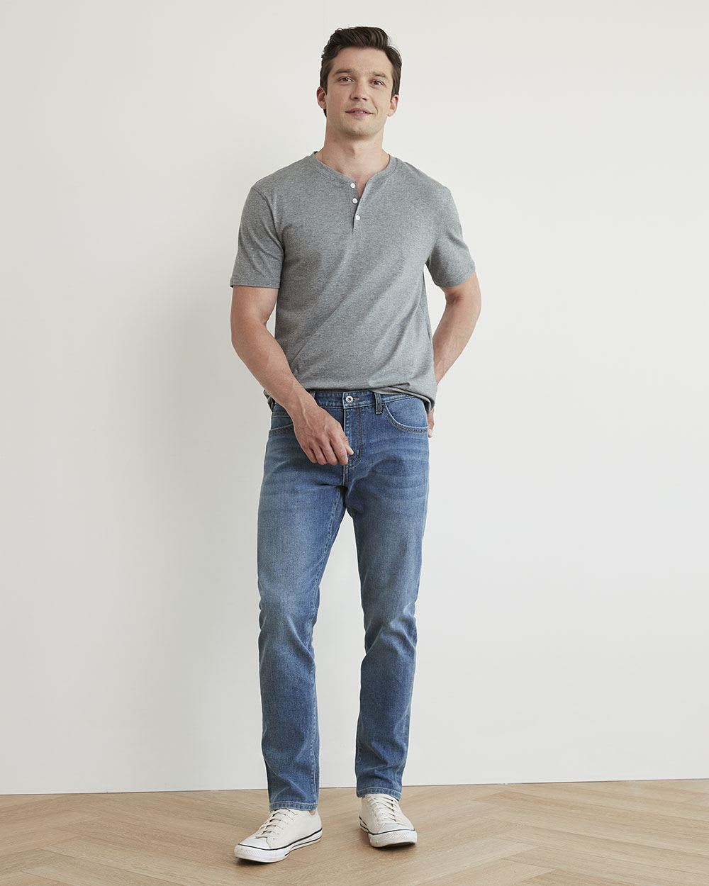 Supima Cotton (R) Henley Short Sleeve T-Shirt