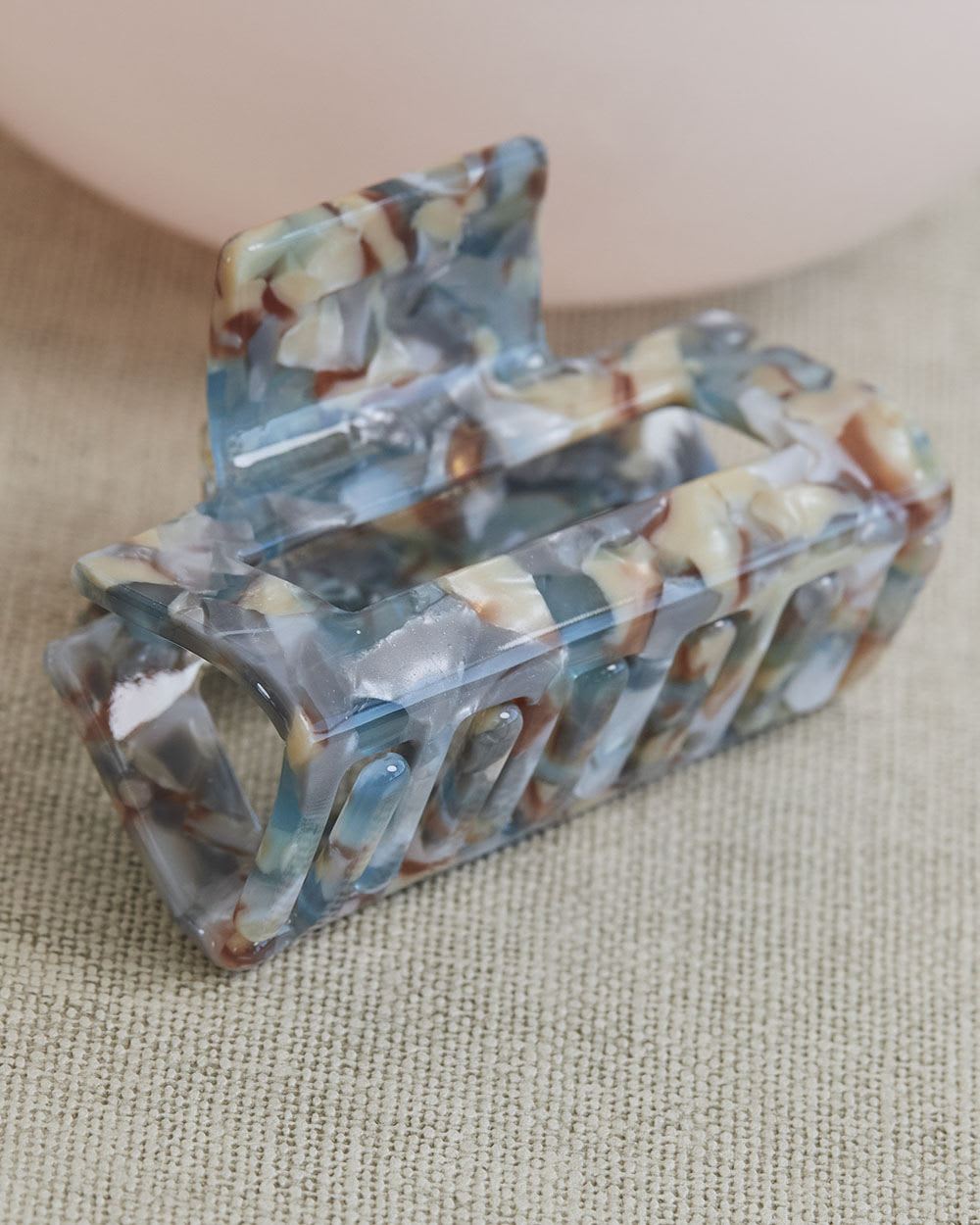 Multicoloured Rectangular Acrylic Hair Gripper