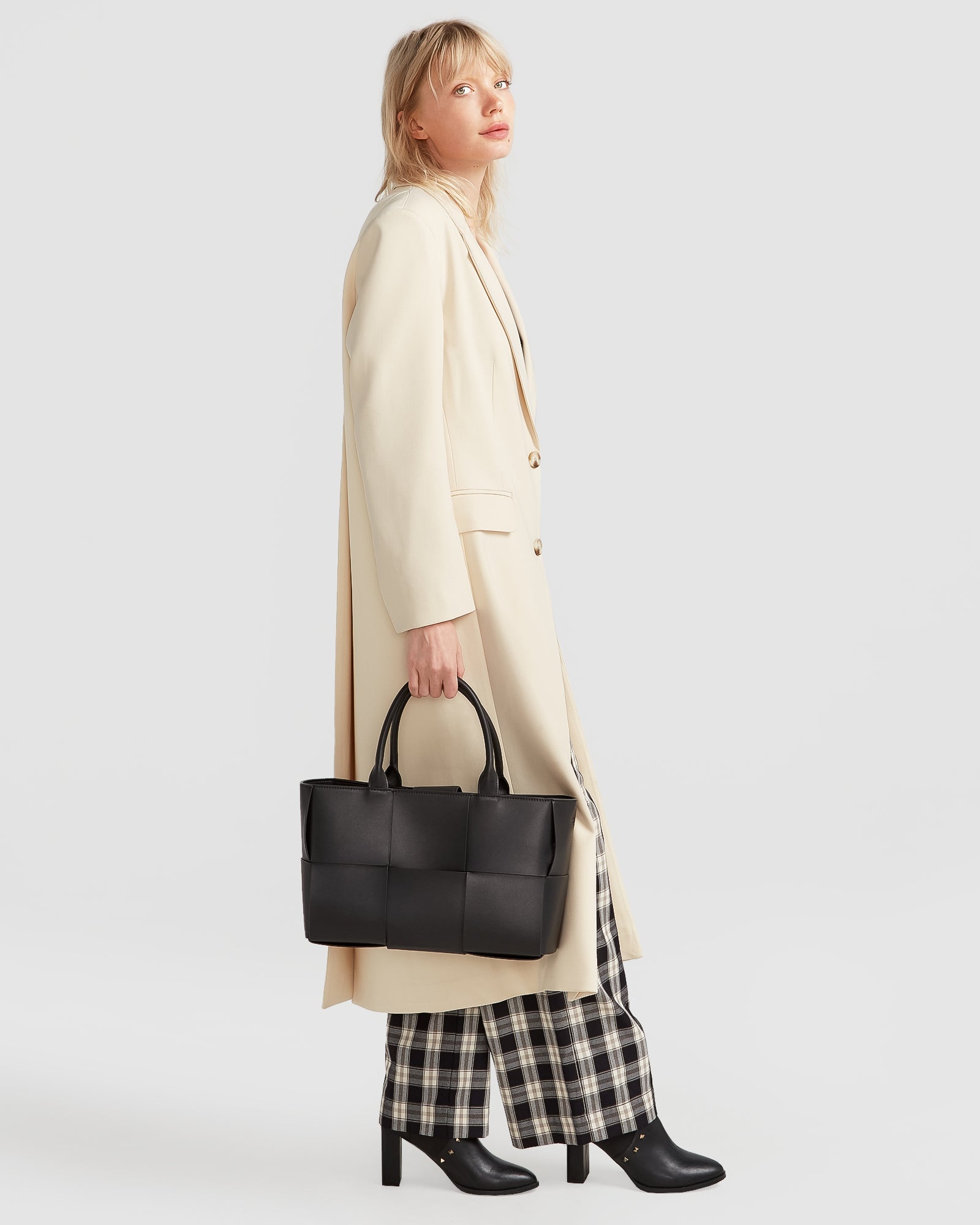 Belle & Bloom Transcendent Asymmetric Split Hem Coat