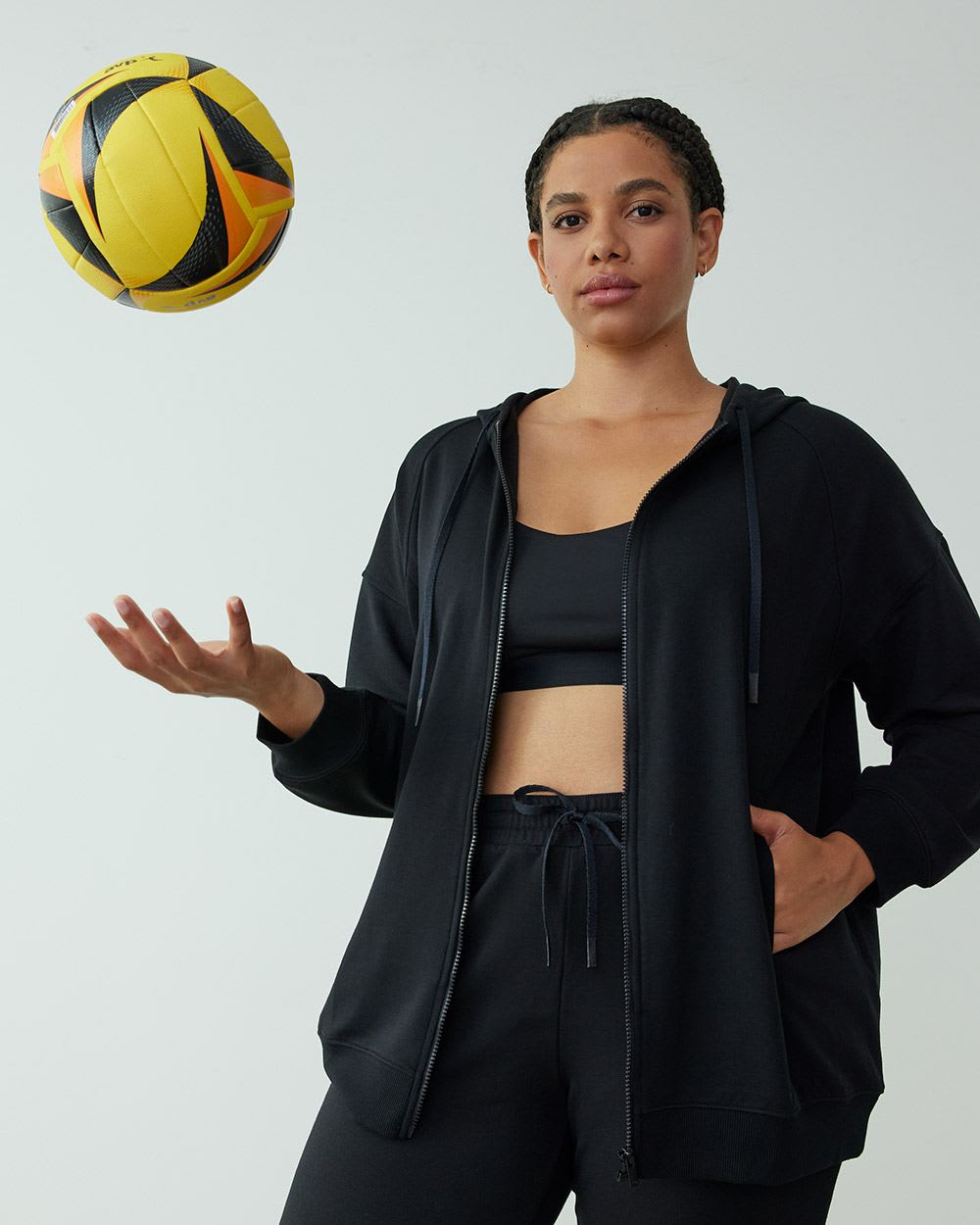 French Terry Long Jacket, Hyba