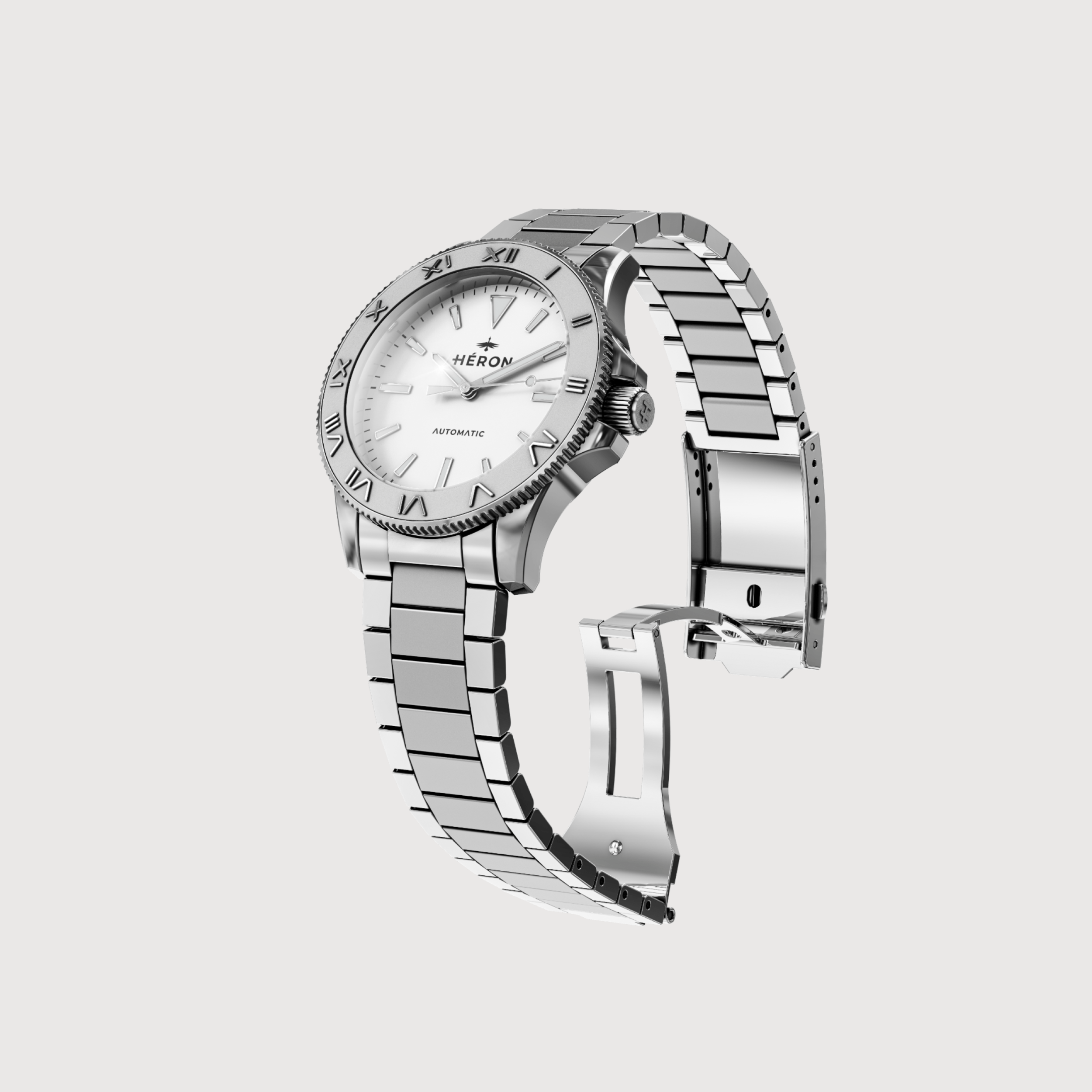 HERON WATCHES | GLADIATEUR MMLXV, ACIER ≡ WHITE