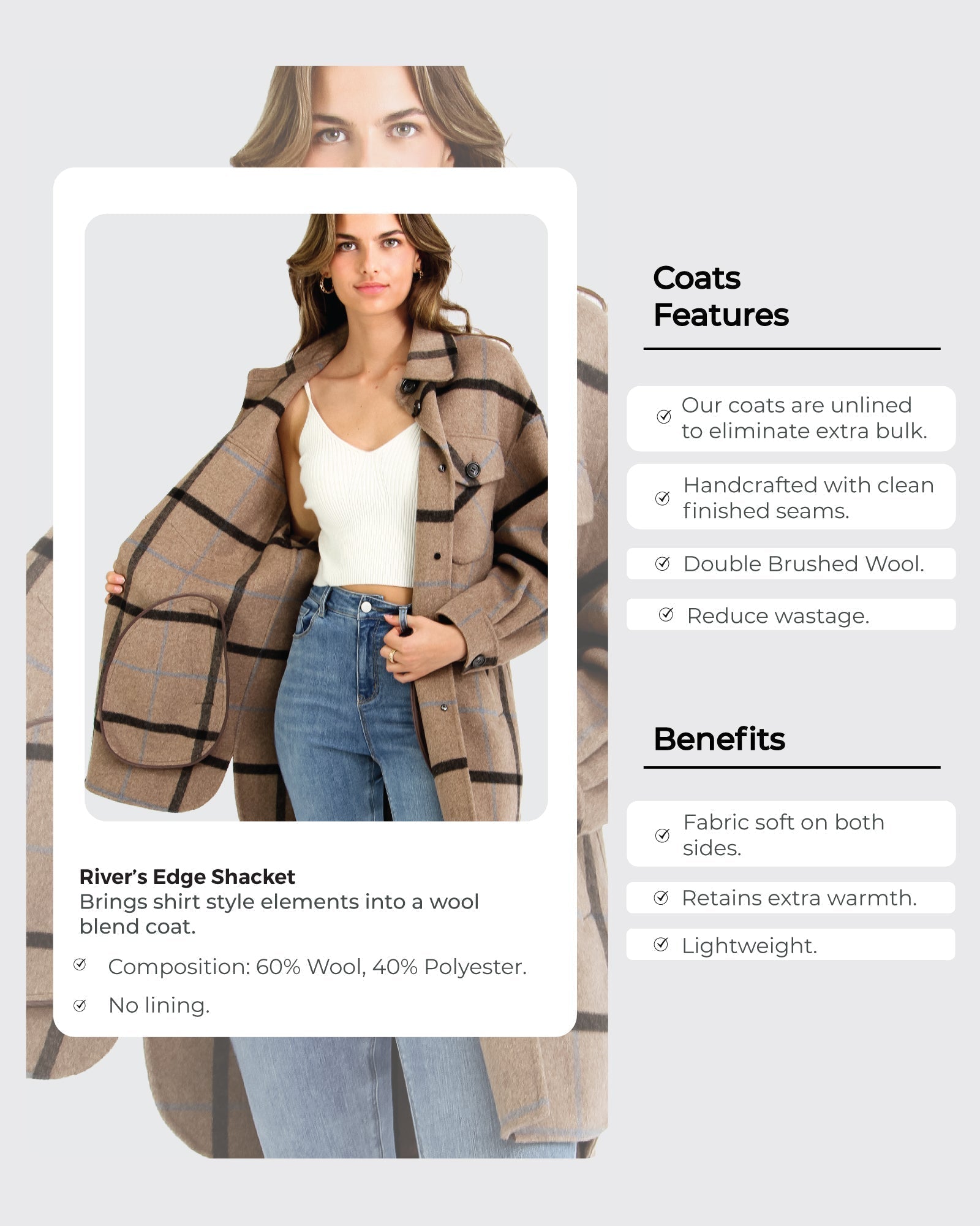 Belle & Bloom River's Edge Plaid Shacket