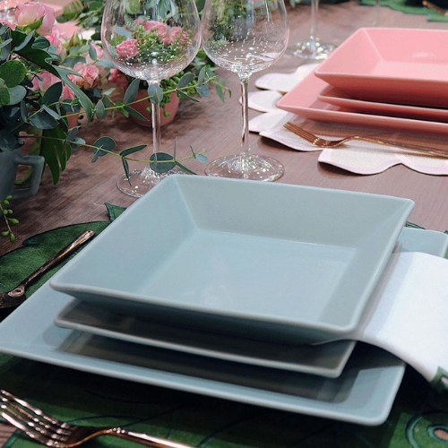 Oxford Quartier Mint 20 Pieces Dinnerware Set Service for 4 - Satin Effect