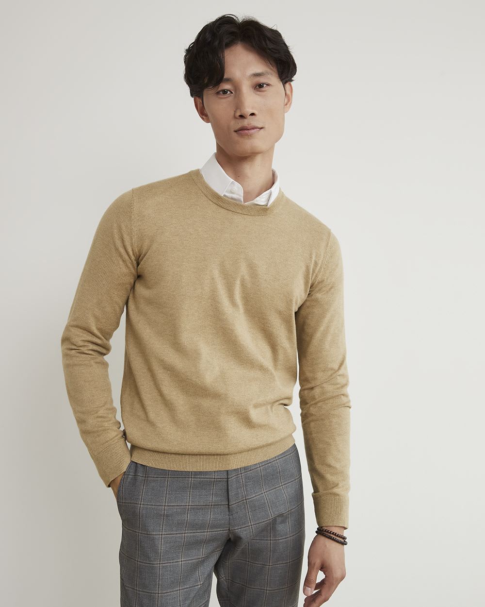 Solid Crew-Neck Sweater